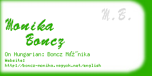 monika boncz business card